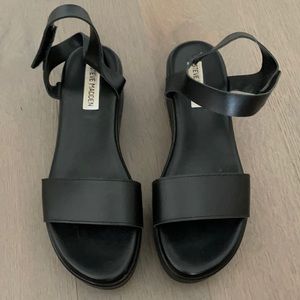Steve Madden Black Platform Sandals size 39